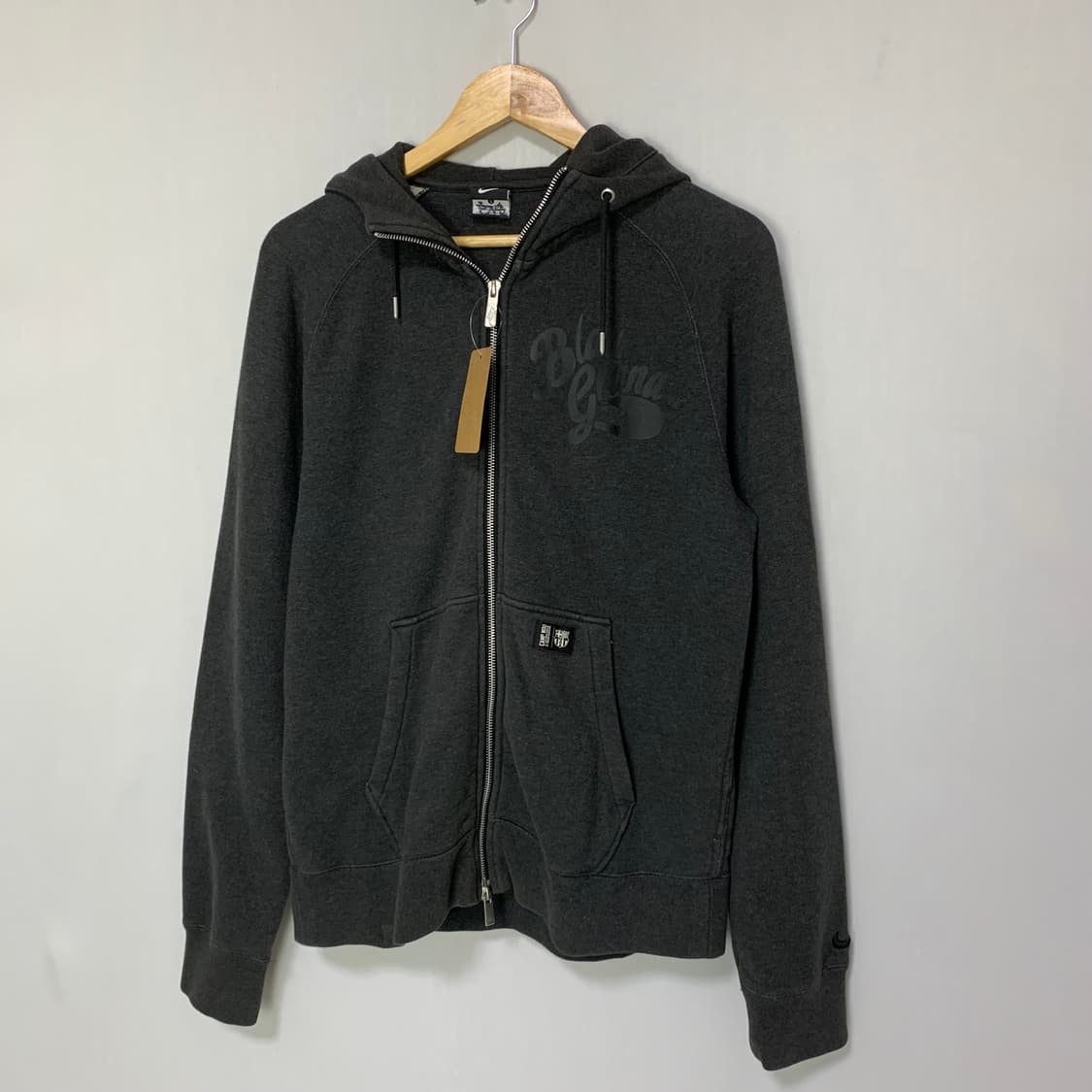 나이키 빈티지 프린팅 후드집업 차콜 L 남녀공용 상품이미지2