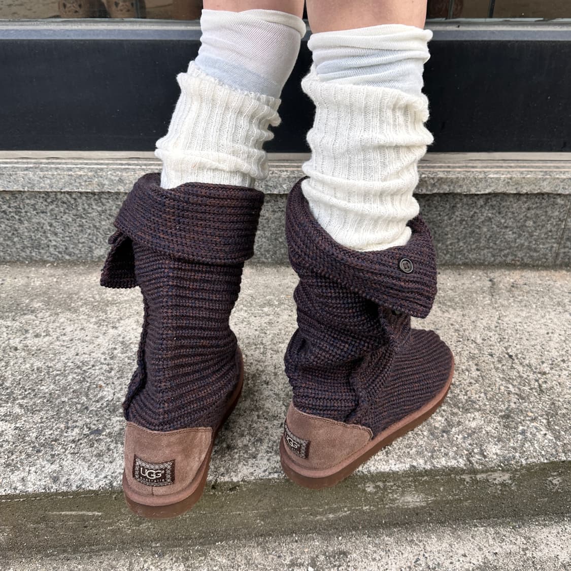 00s 딥 브라운 어그 카디 니트 부츠 상품이미지8