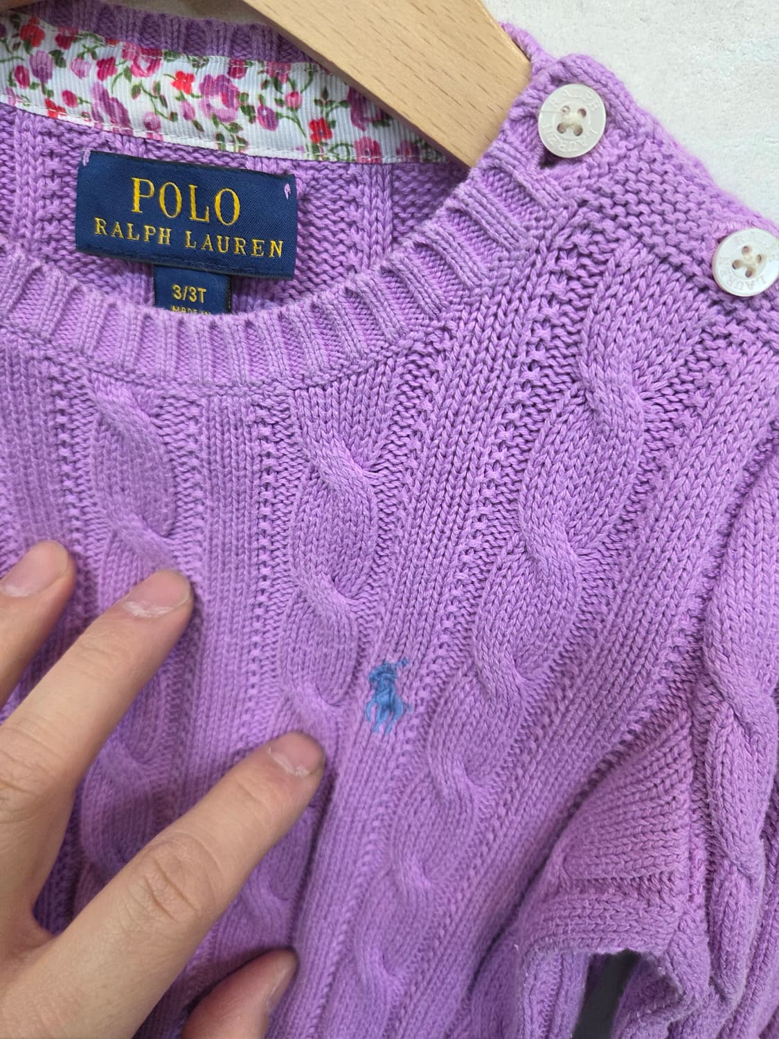 폴로랄프로렌 키즈 꽈배기 케이블 니트 3 상품이미지3