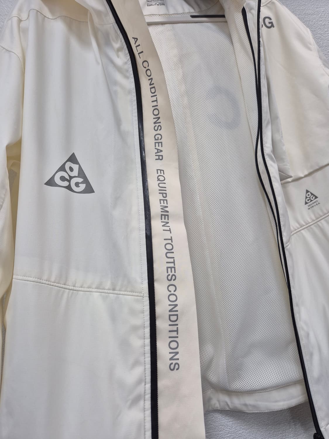 나이키 ACG 고어텍스 윈드쉘 화이트 자켓/ 100(정품) 상품이미지5