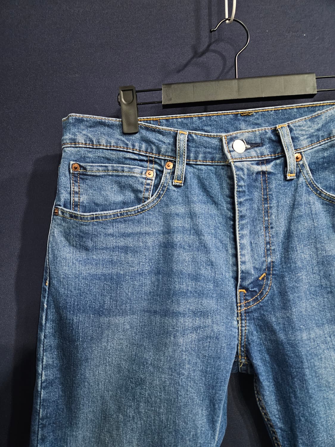 리바이스 502 블루 남성 허리 34 스판 데님팬츠  상품이미지4