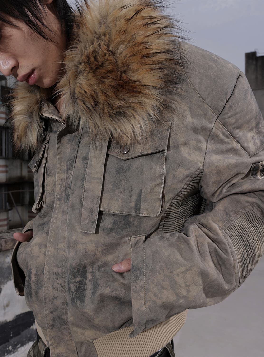 Bomber Fur Jacket 봄버 퍼 자켓 상품이미지2