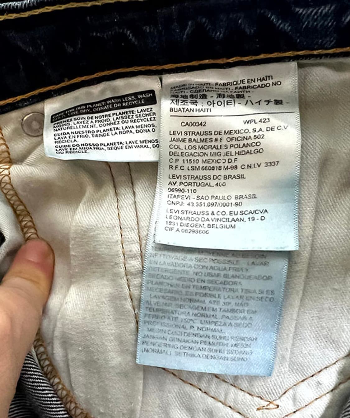 리바이스541 남자 청반바지 데님쇼츠 캐주얼 스판 데미지진 XXL 36  상품이미지6