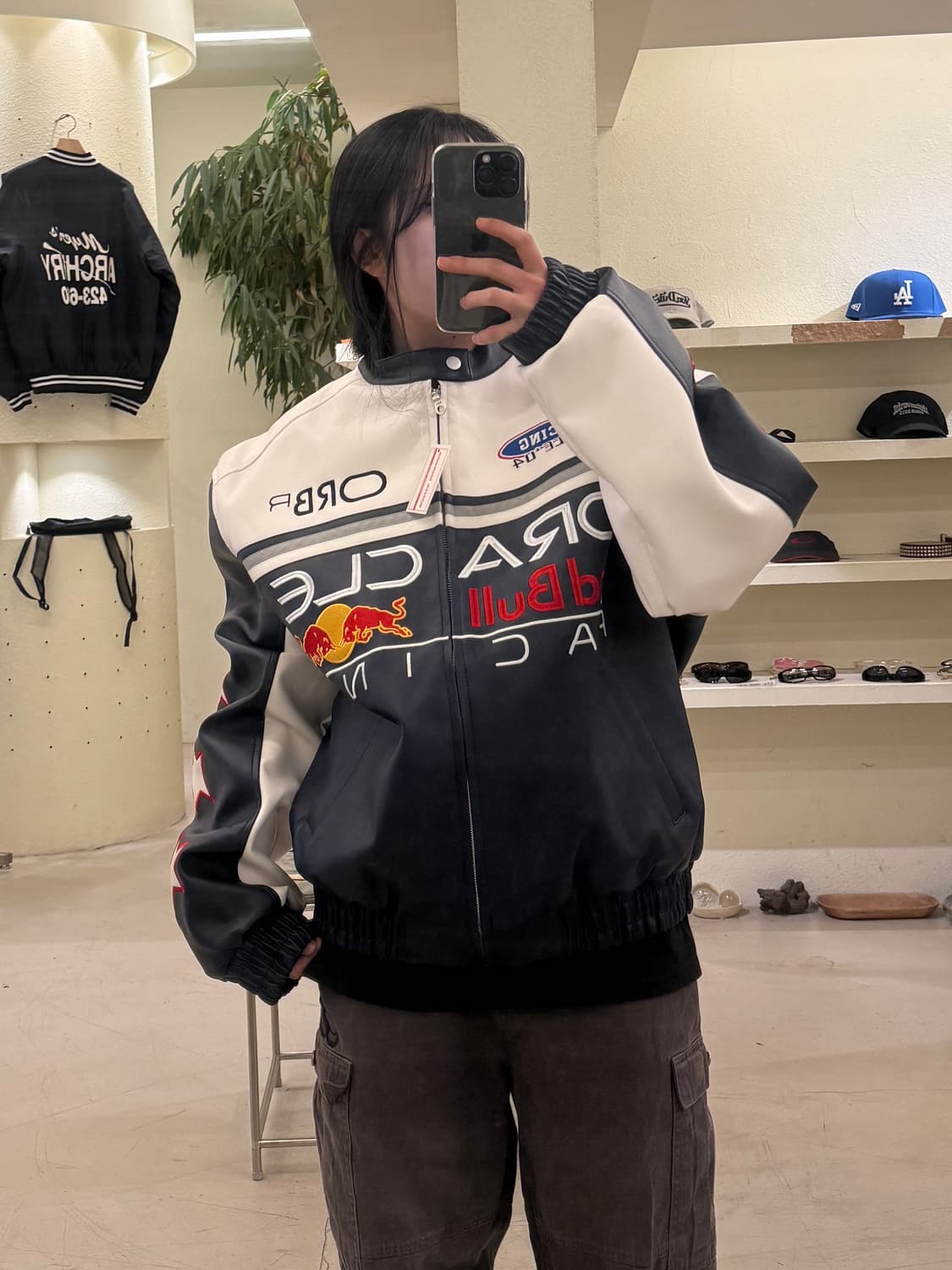 빈티지 레드불 레이싱 레더 자켓 U392 상품이미지1