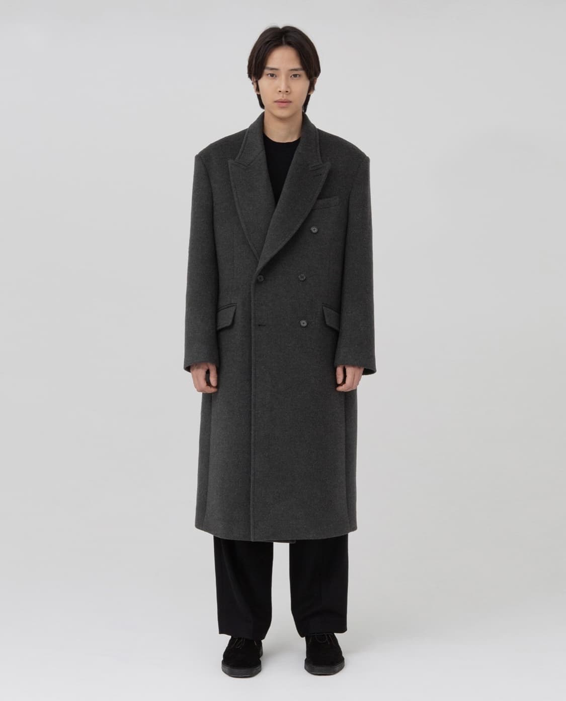 구매 > 브라운야드 더블 브레스티드 코트 차콜 5사이즈 상품이미지1