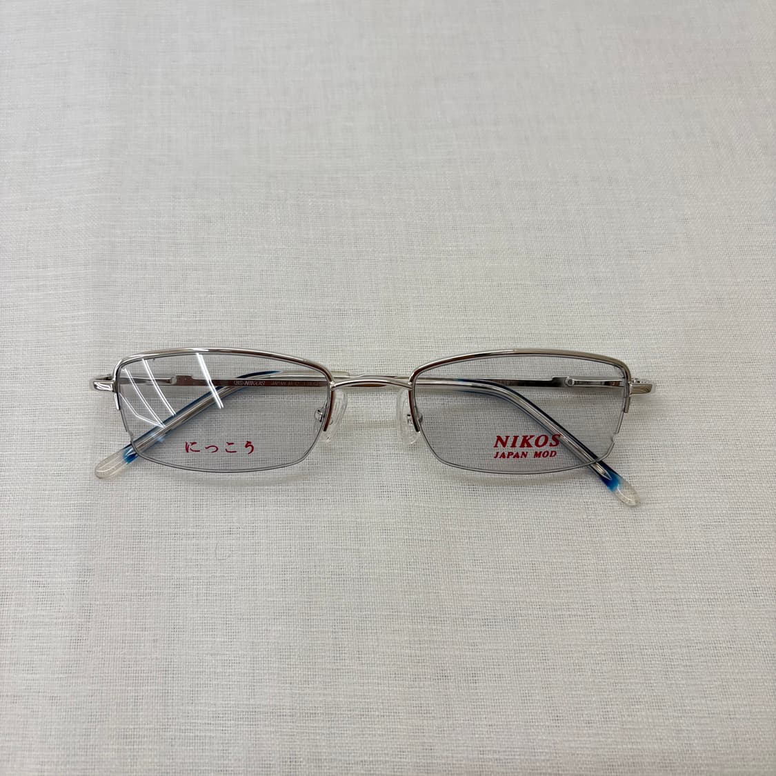 NIKOS 실버 반무테 빈티지안경 상품이미지3