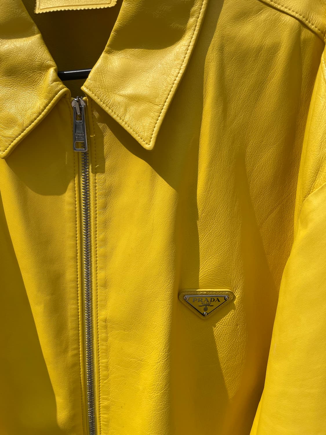 프라다 sunny yellow nappa leather jacket 상품이미지5