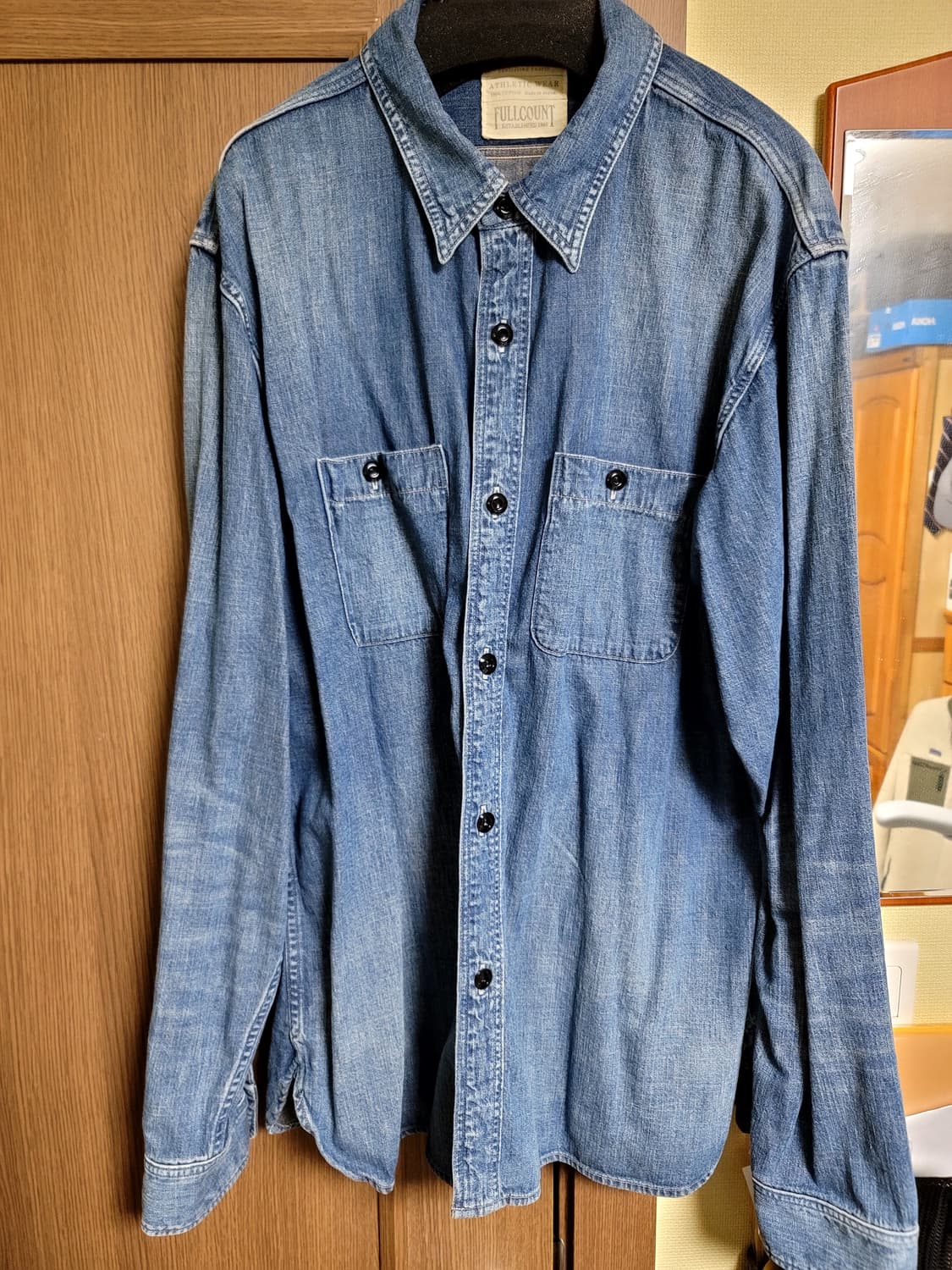 풀카운트 4890HW 블루데님 워크셔츠 46사이즈 상품이미지3