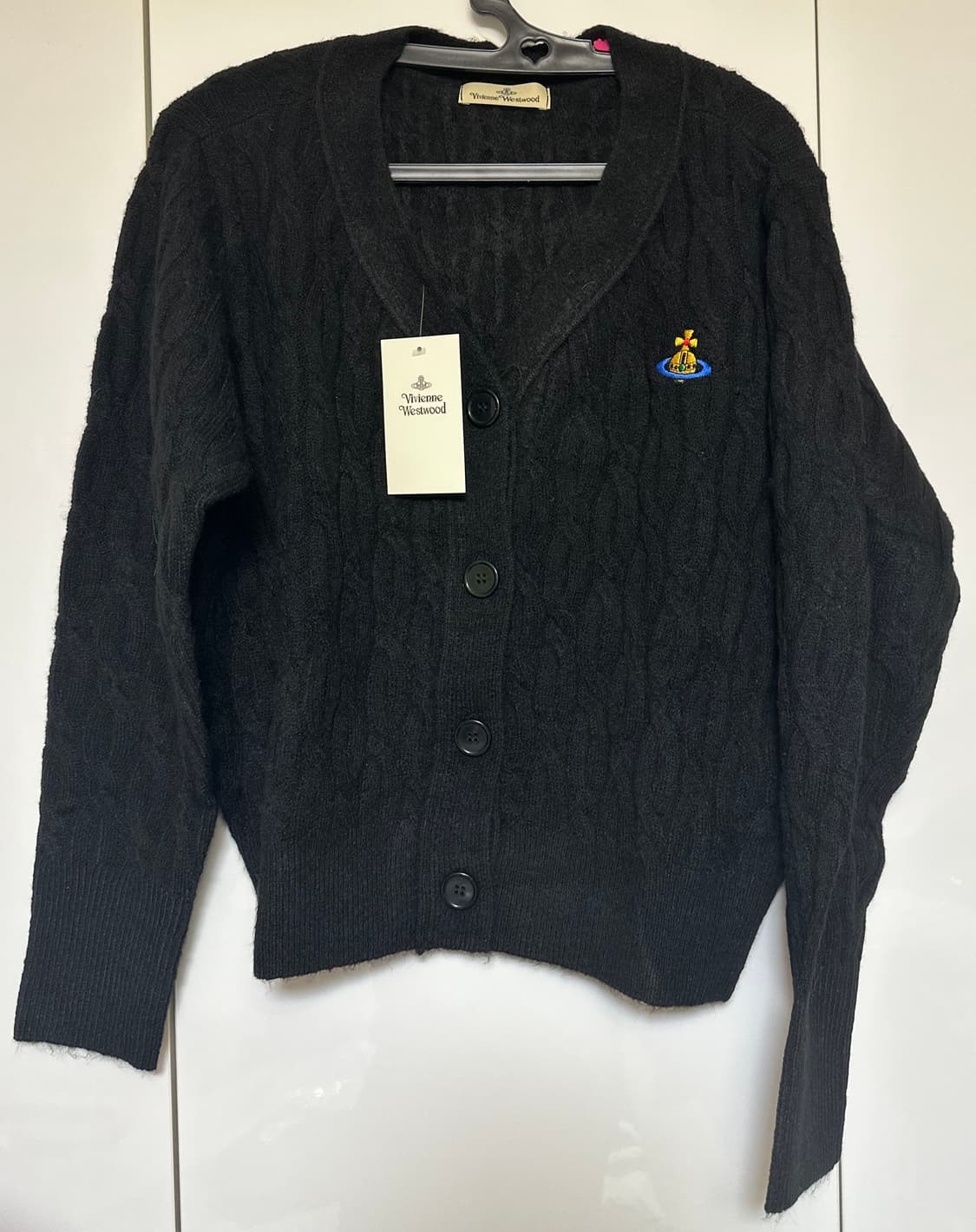비비안웨스트우드 꽈배기 블랙 가디건  상품이미지1