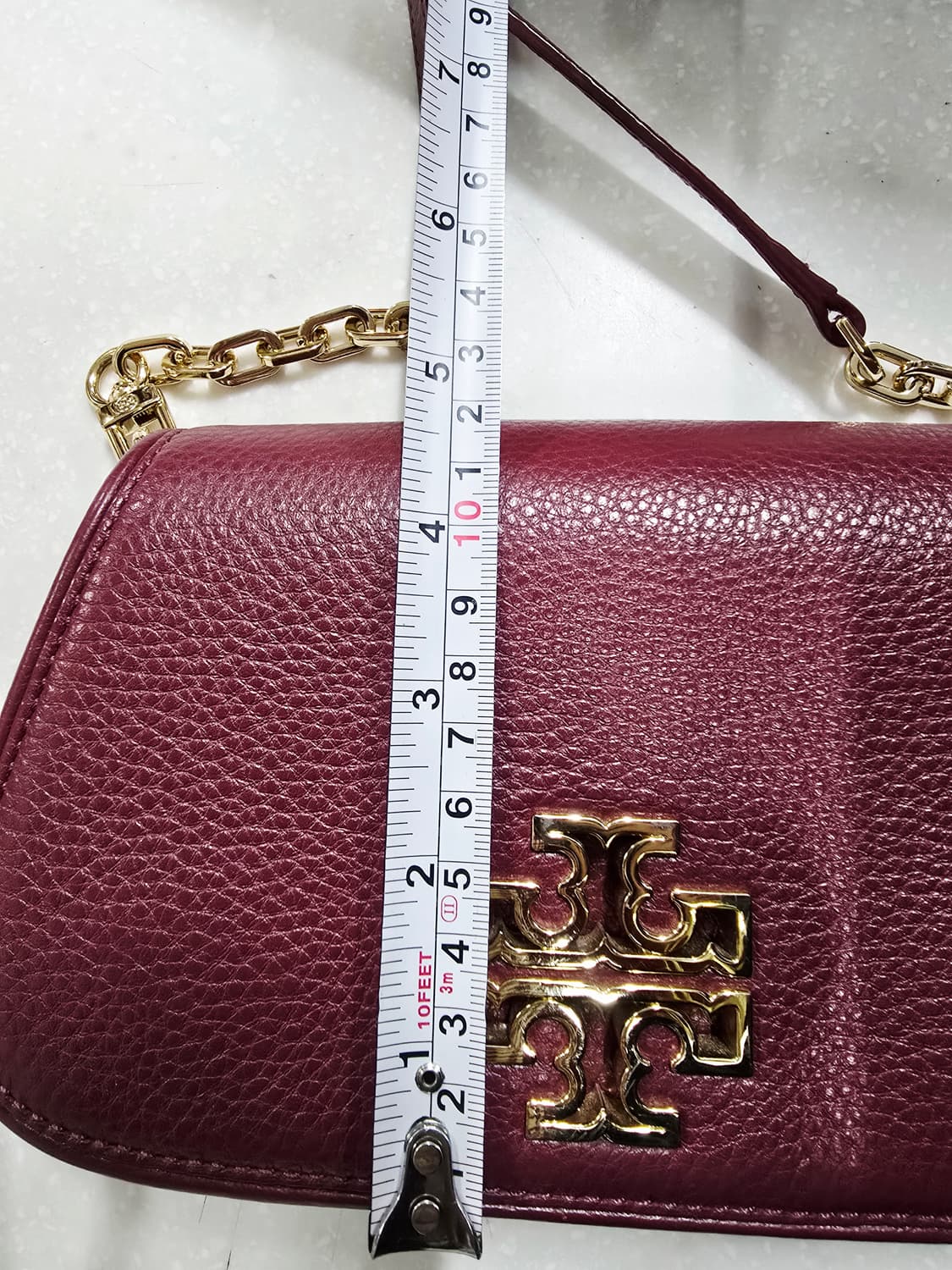 토리버치 버건디 플랩 체인 크로스백 상품이미지7