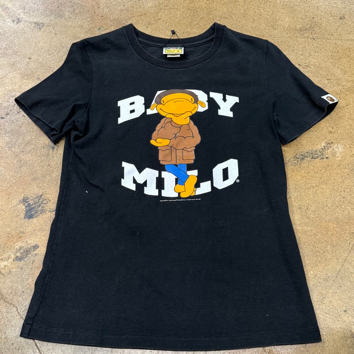 베이프 베이비 마일로 블랙 반팔 티셔츠 상품이미지2