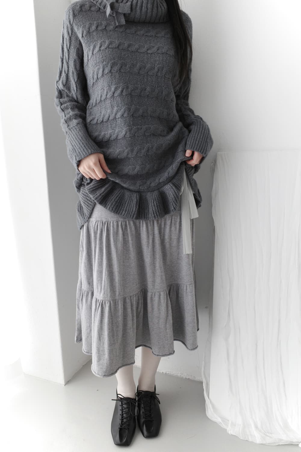 shirring ribbon skirt  상품이미지7