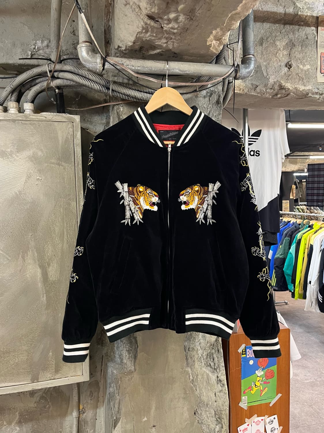 호시히메 벨벳 자수 스카잔 블랙 #csz2748 상품이미지2