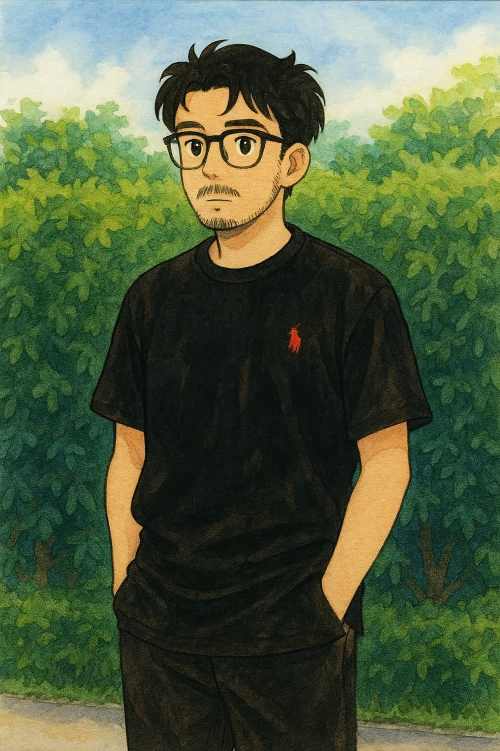 105)POLO 폴로 타이다이 반팔티 카키그레이블랙 상품이미지2