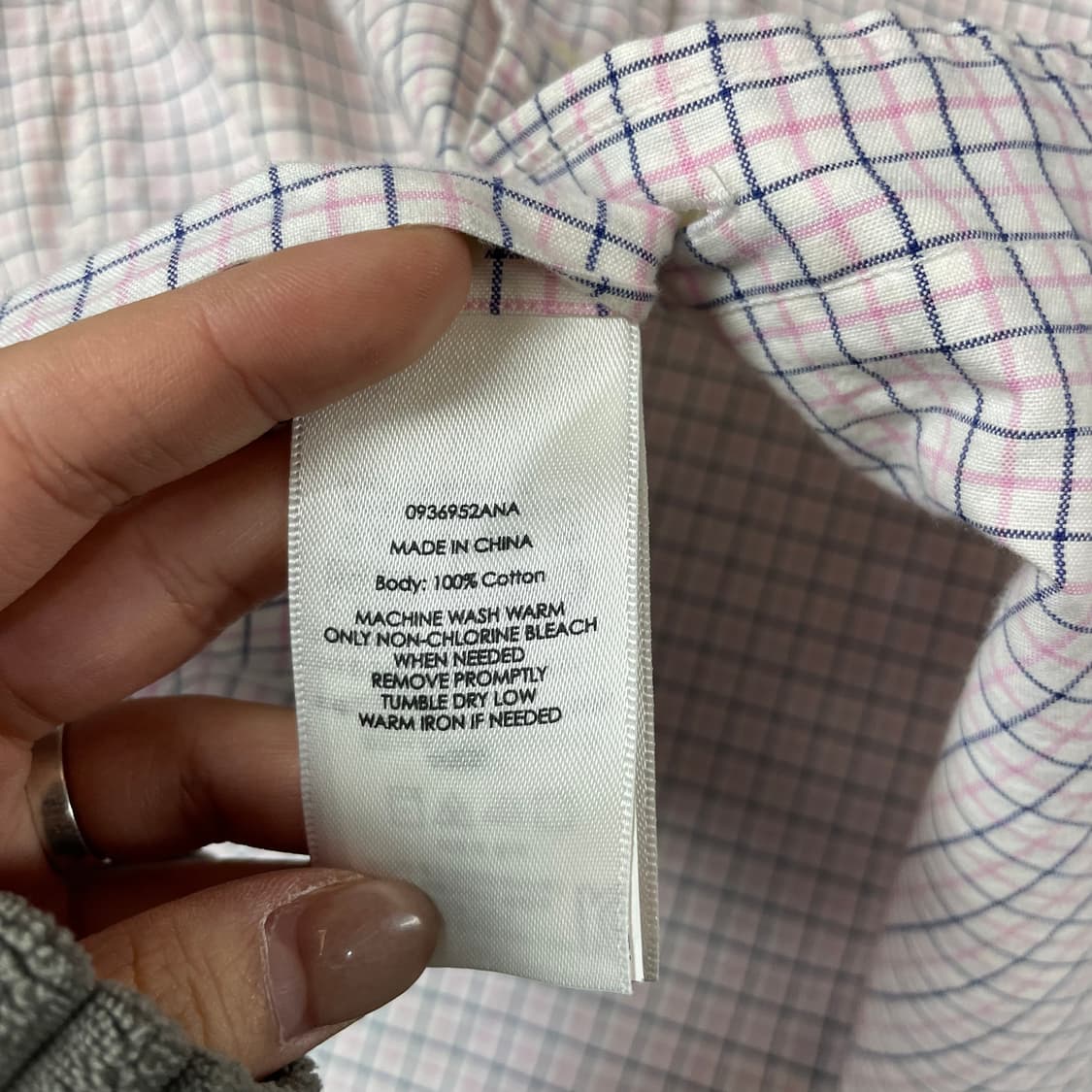 폴로 랄프로렌 네이비포니 핑크 네이비 체크 긴팔 셔츠 커스텀핏 상품이미지8