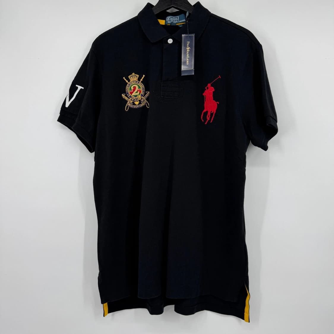 폴로 랄프로렌 빅포니 엠블럼 카라티 블랙 레드 상품이미지1