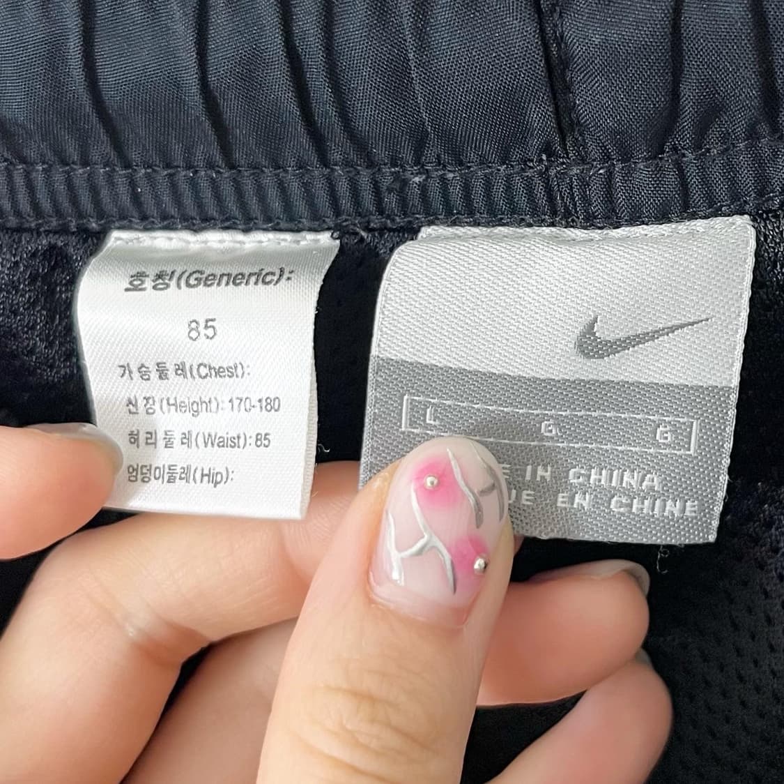 나이키 블랙 나일론 밴딩 팬츠 상품이미지7