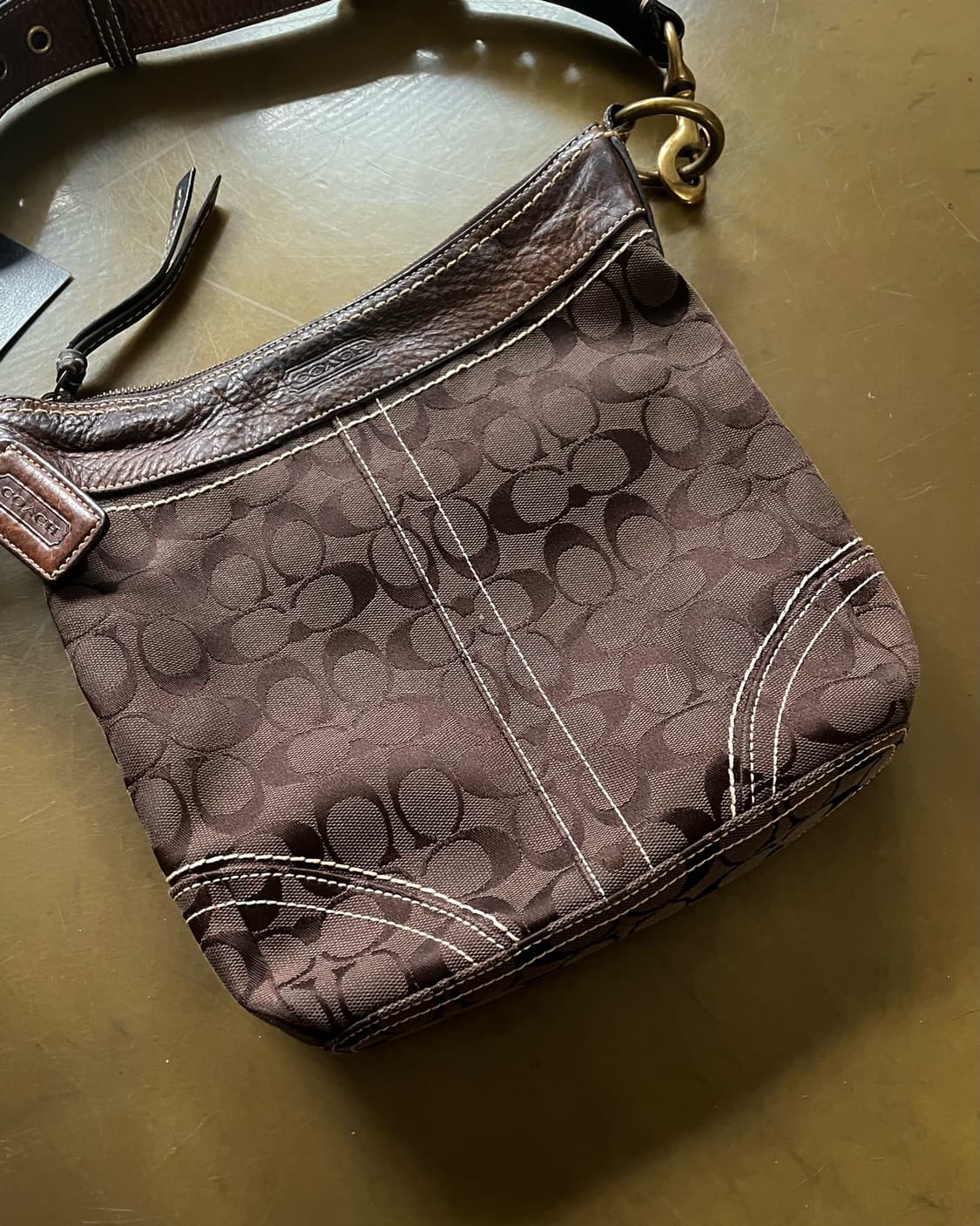 2000s Old COACH Classic Shoulder Bag 상품이미지5