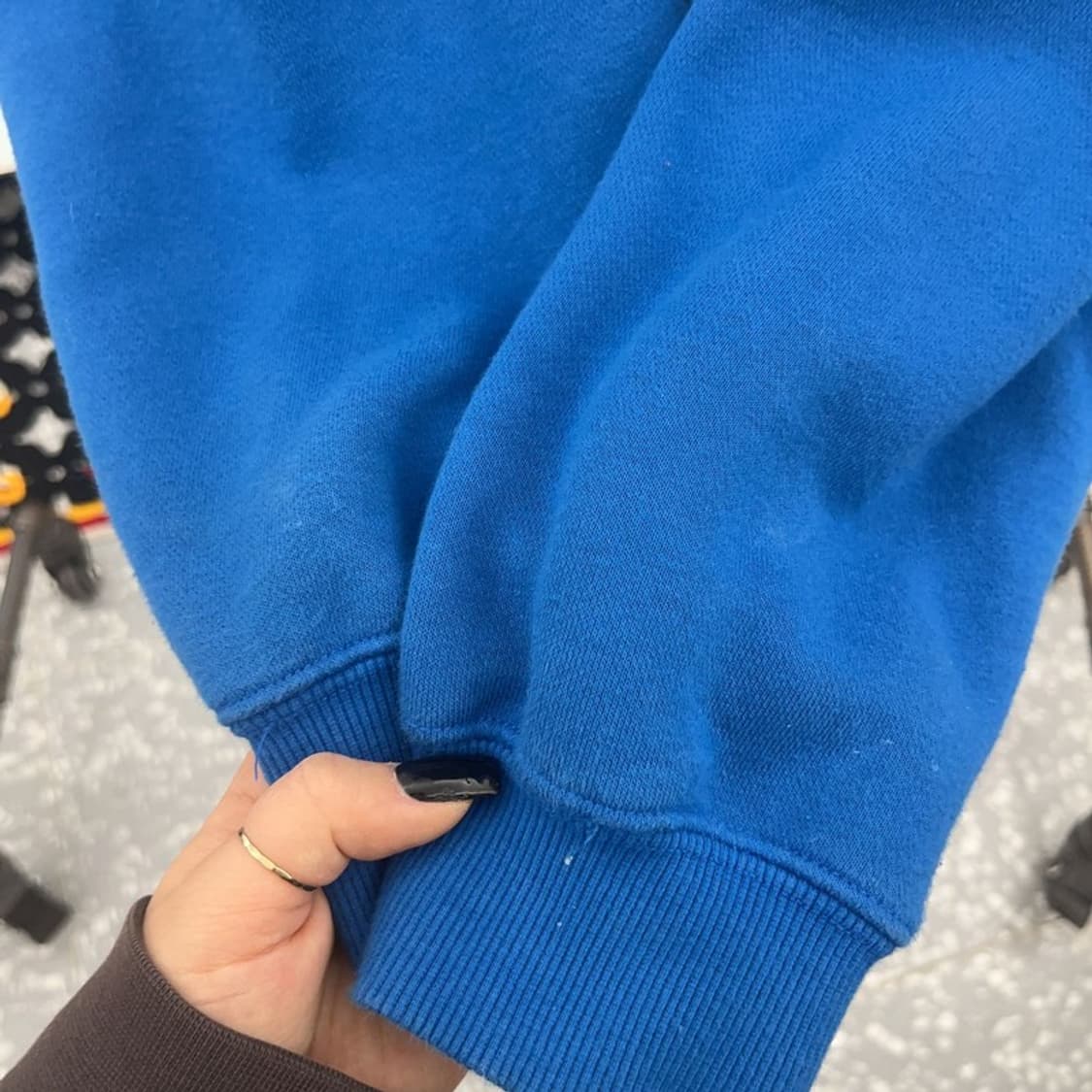 슬로우애시드 키치 프린팅 인디블루 맨투맨 L C07448 상품이미지7