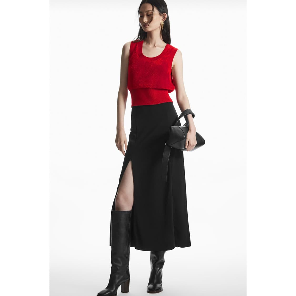 코스 COS 23 스쿱넥 플러피 울 베스트 상품이미지2