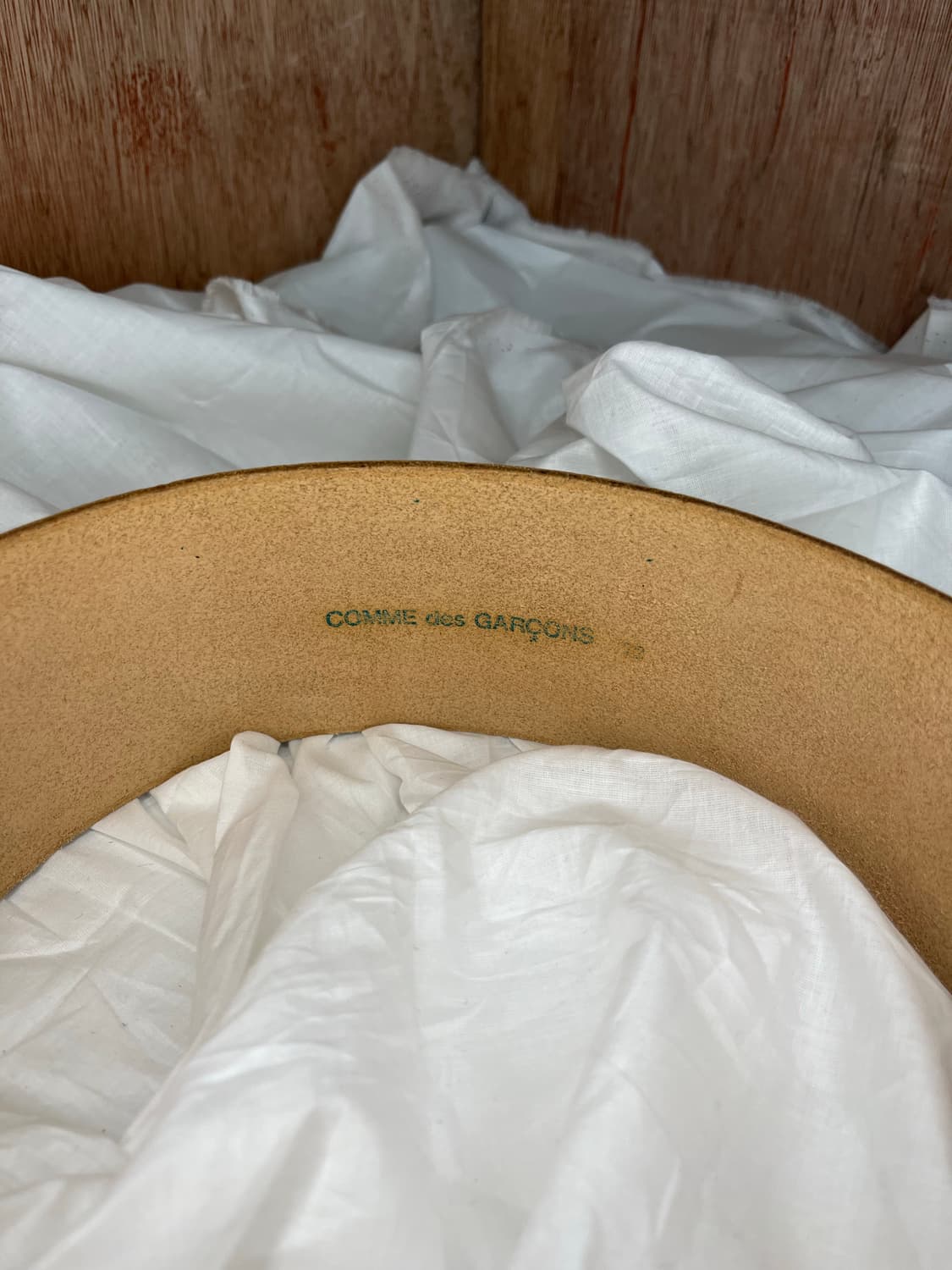 꼼데가르송 와이드 화이트 레더 웨이스트 벨트 상품이미지3