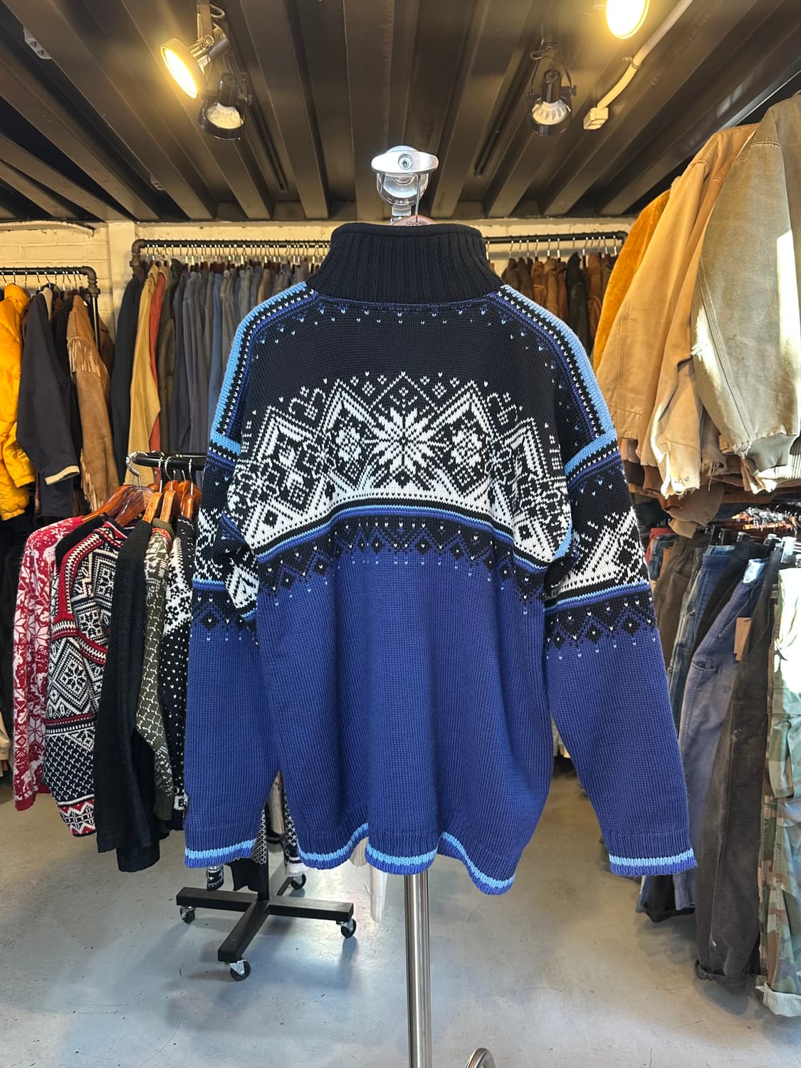 데일오브노르웨이 헤비 울 하프집 노르딕 스웨터 상품이미지2