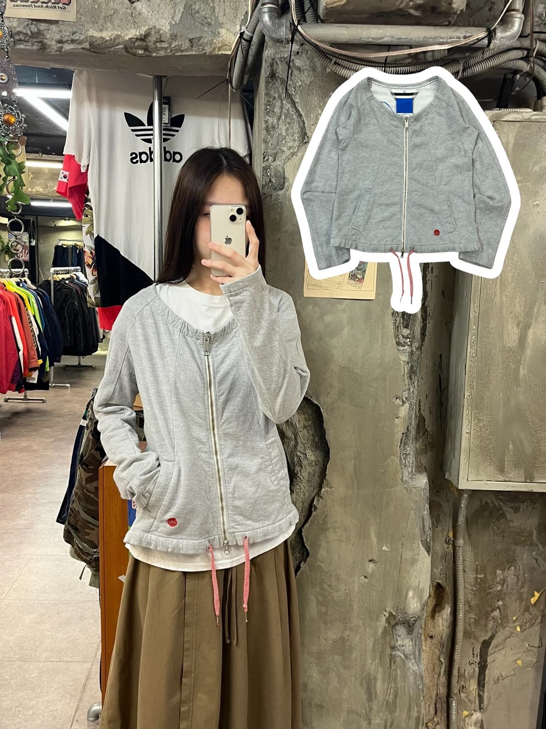 아디다스 집업 그레이 90 #csz1489 상품이미지1