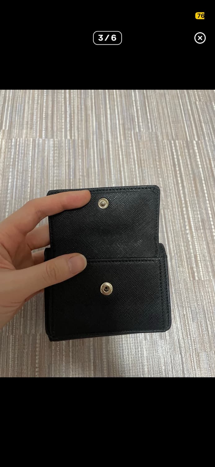 풀박)비비안웨스트우드 사피아노 블랙 카드지갑 반지갑 스몰 플랩 미스치프 상품이미지3