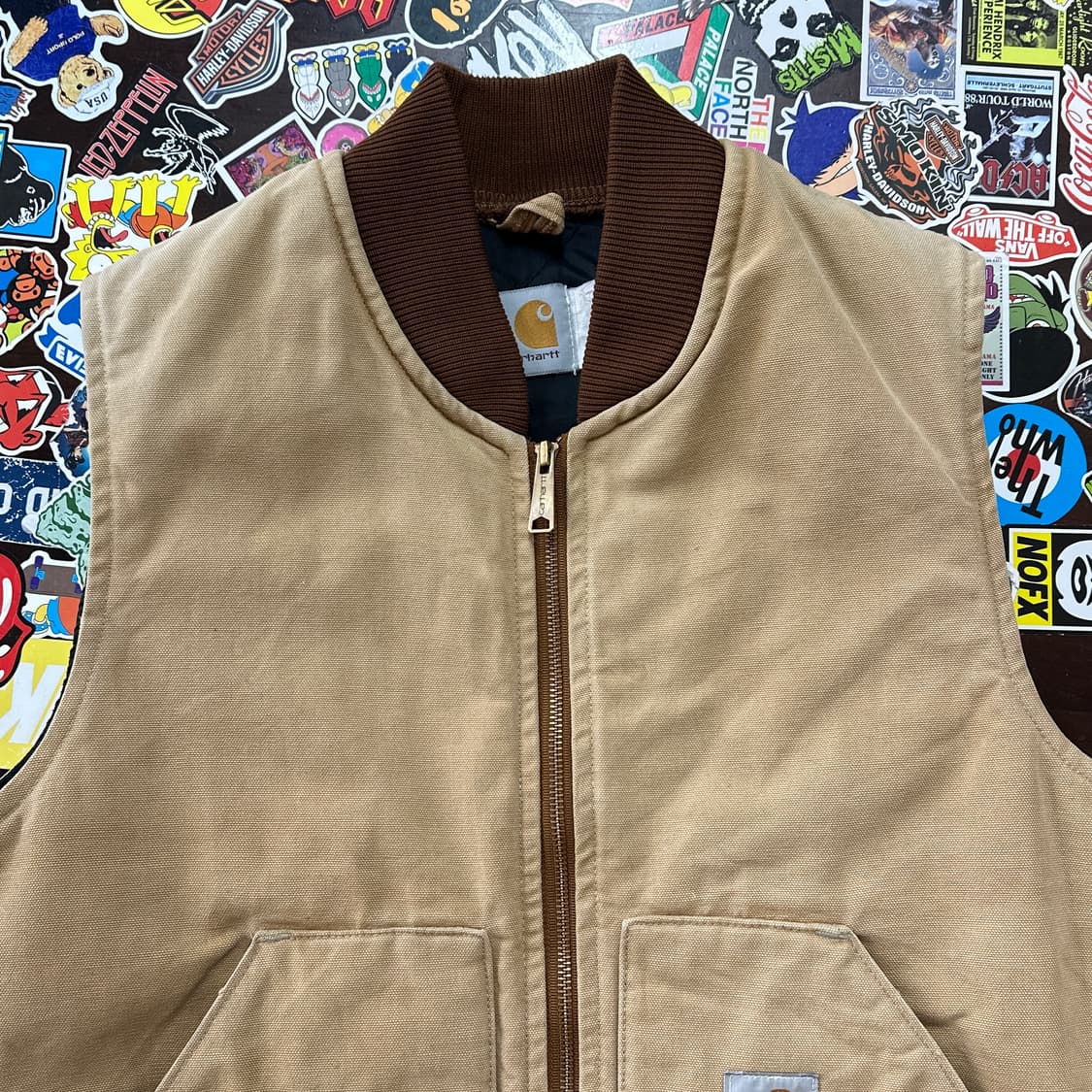 90s USA 칼하트 V01-BRN 베스트 M 상품이미지3