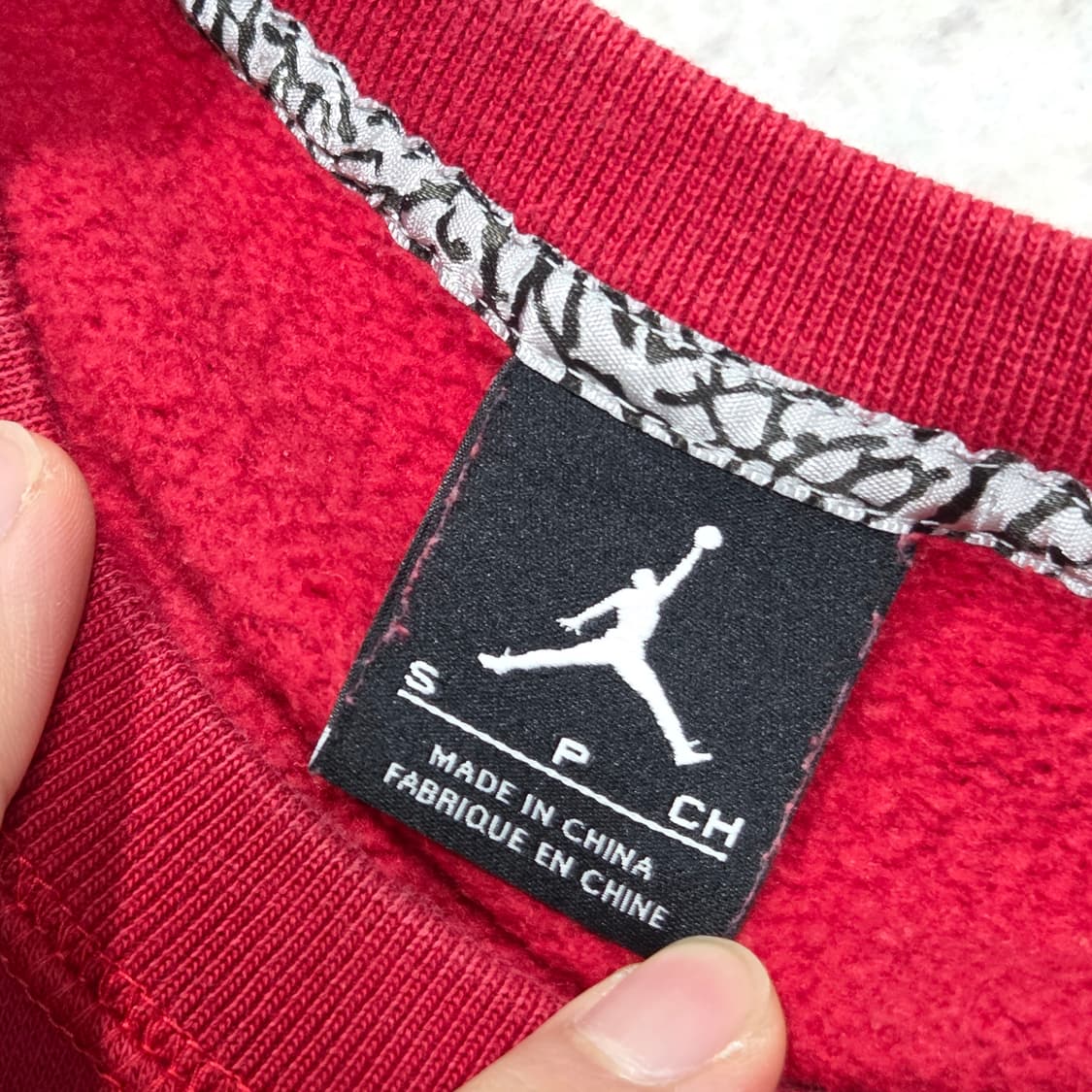 조던 레드 네이비 배색 맨투맨 상품이미지7