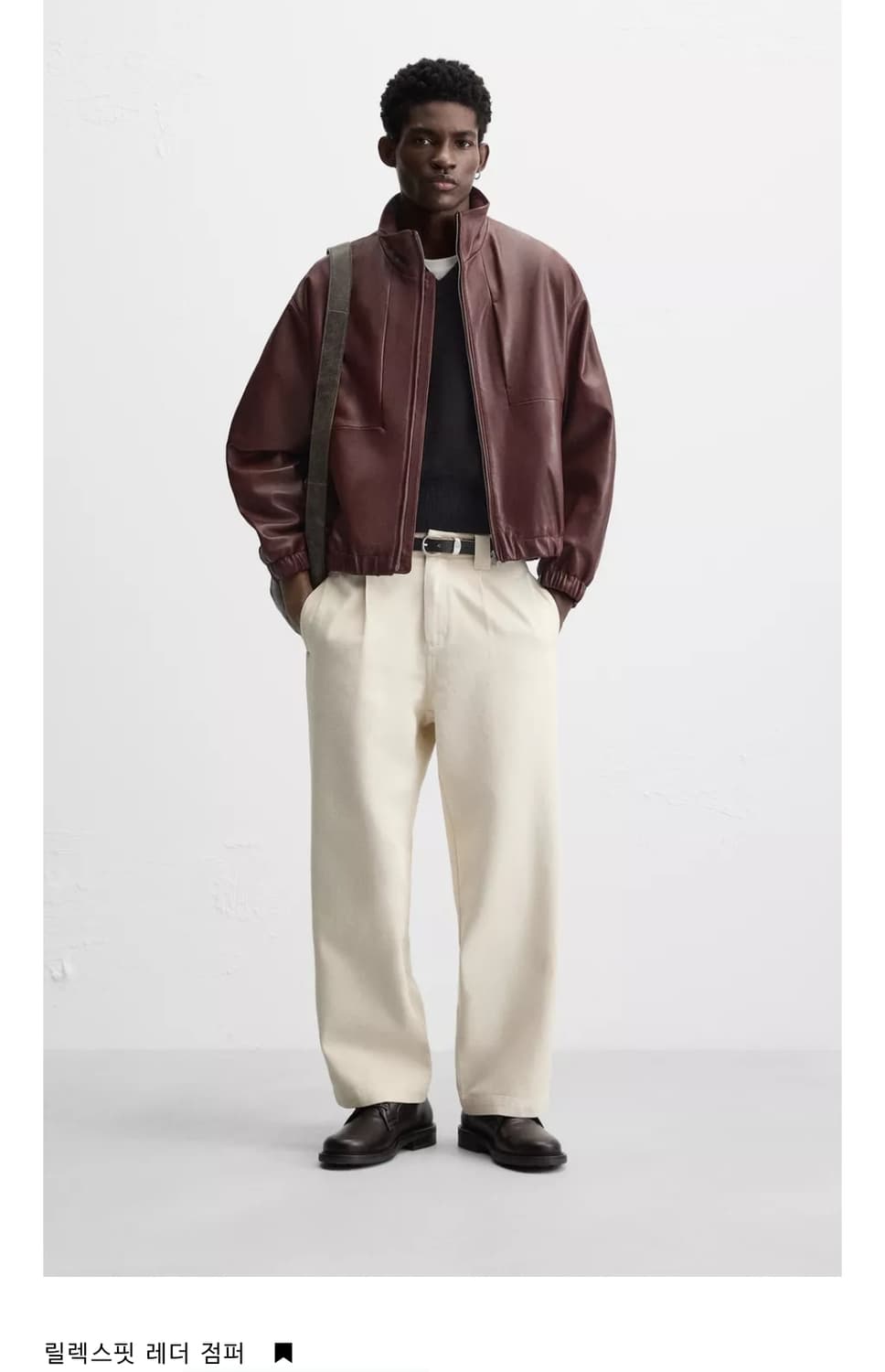 자라 릴렉스핏 램스킨 레더 자켓 xl 상품이미지1