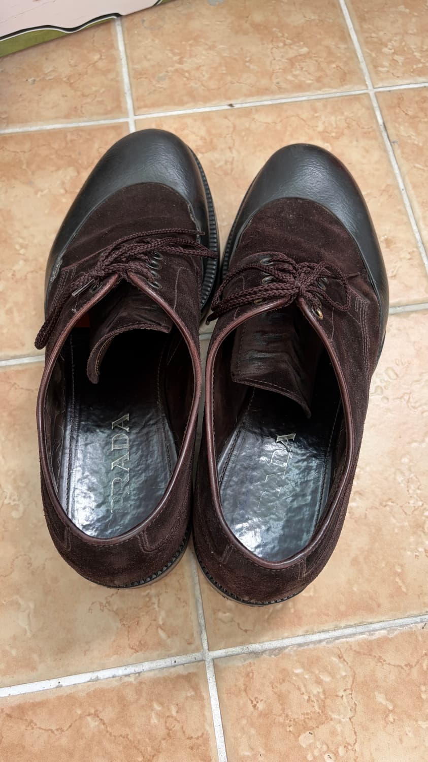 프라다 런웨이 피스 스웨이드 로퍼 US 9 프라다 스포츠 아메리칸컵 상품이미지3