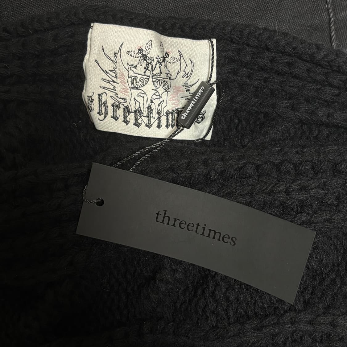 쓰리타임즈 케이블 볼레로 블랙 상품이미지2