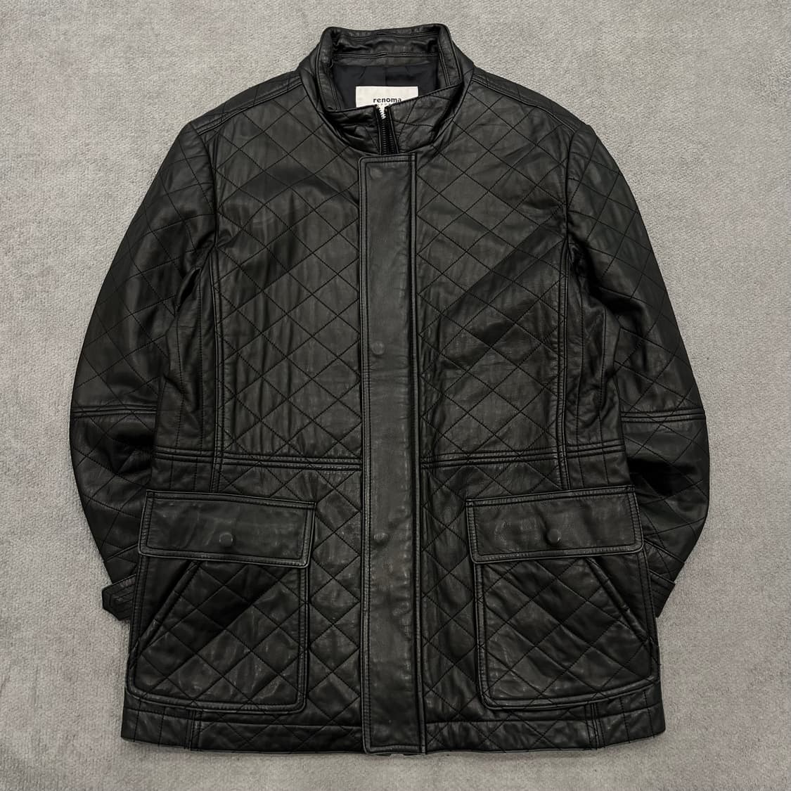 100 레노마 양가죽 퀄팅 레더 가죽 자켓 상품이미지1