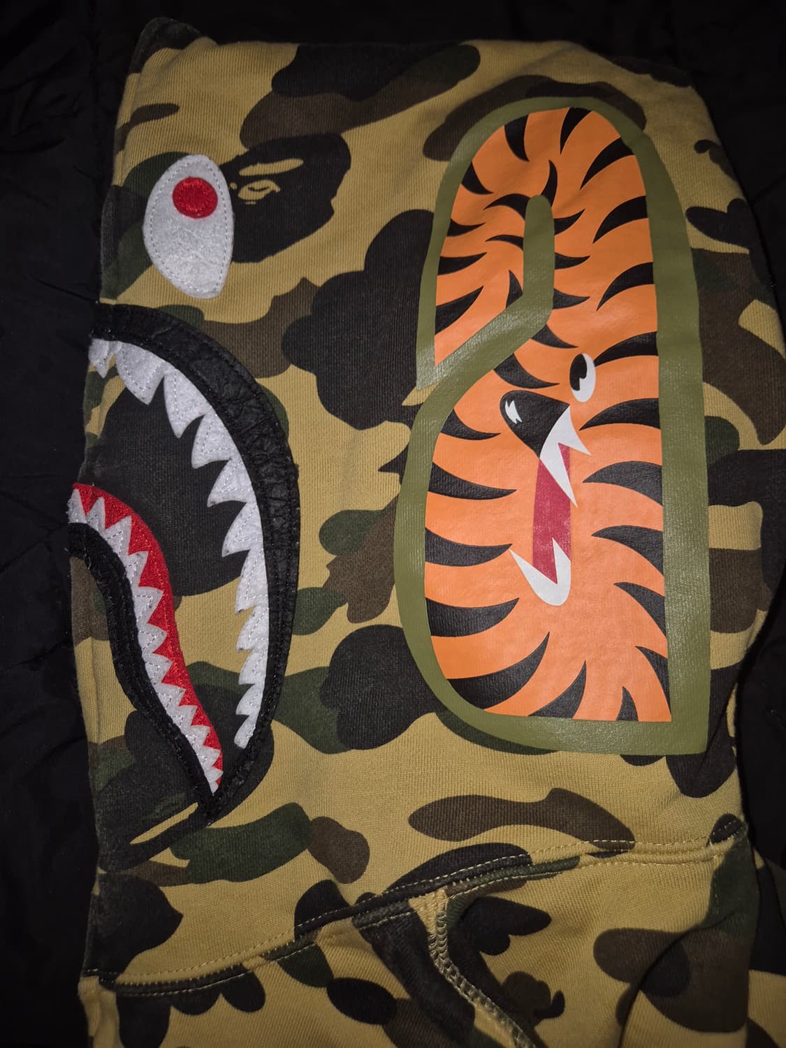 베이프 황계 샤크 후드집업 S 상품이미지3