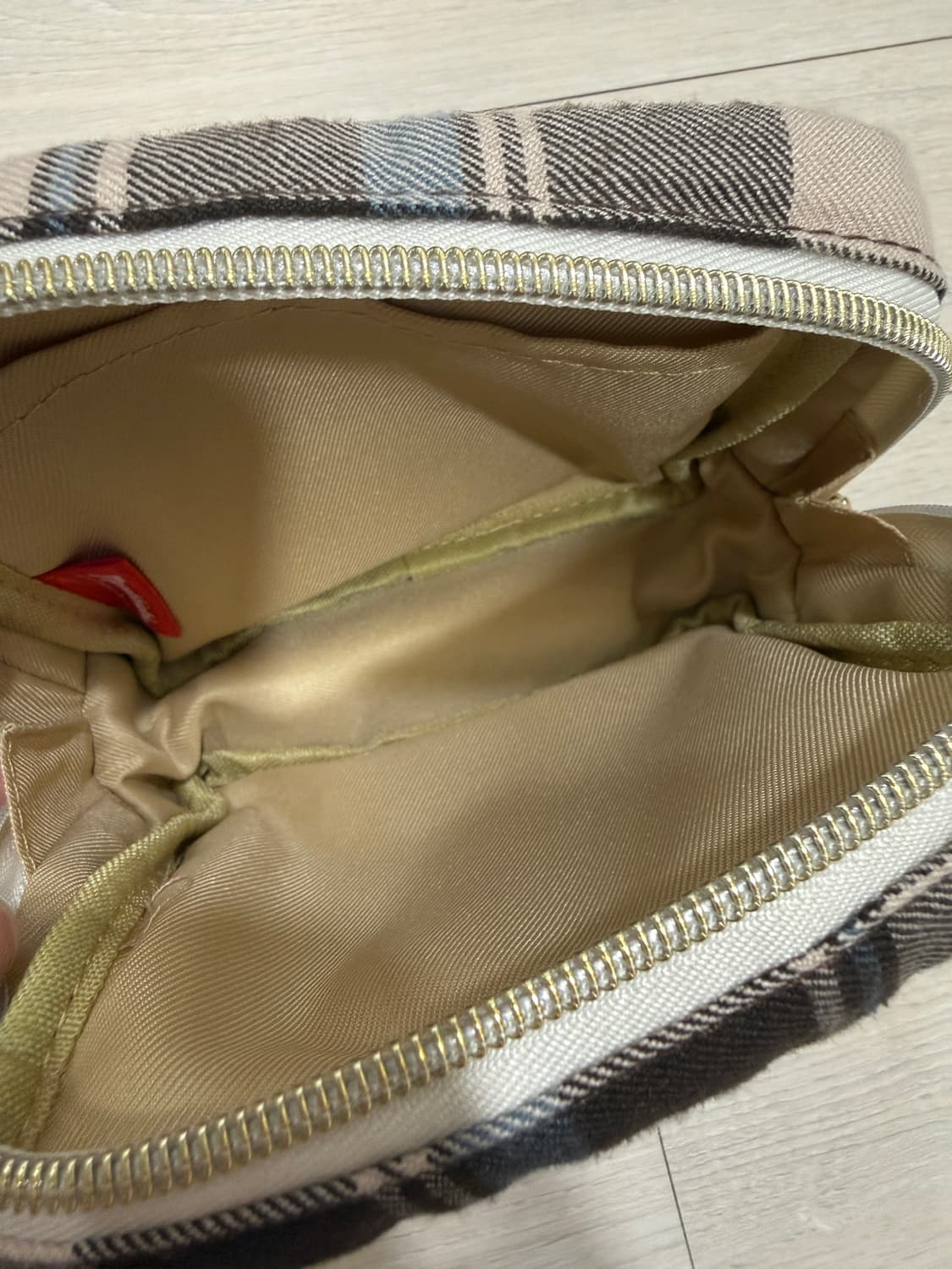 몬치치 스퀘어 체크 파우치 상품이미지3