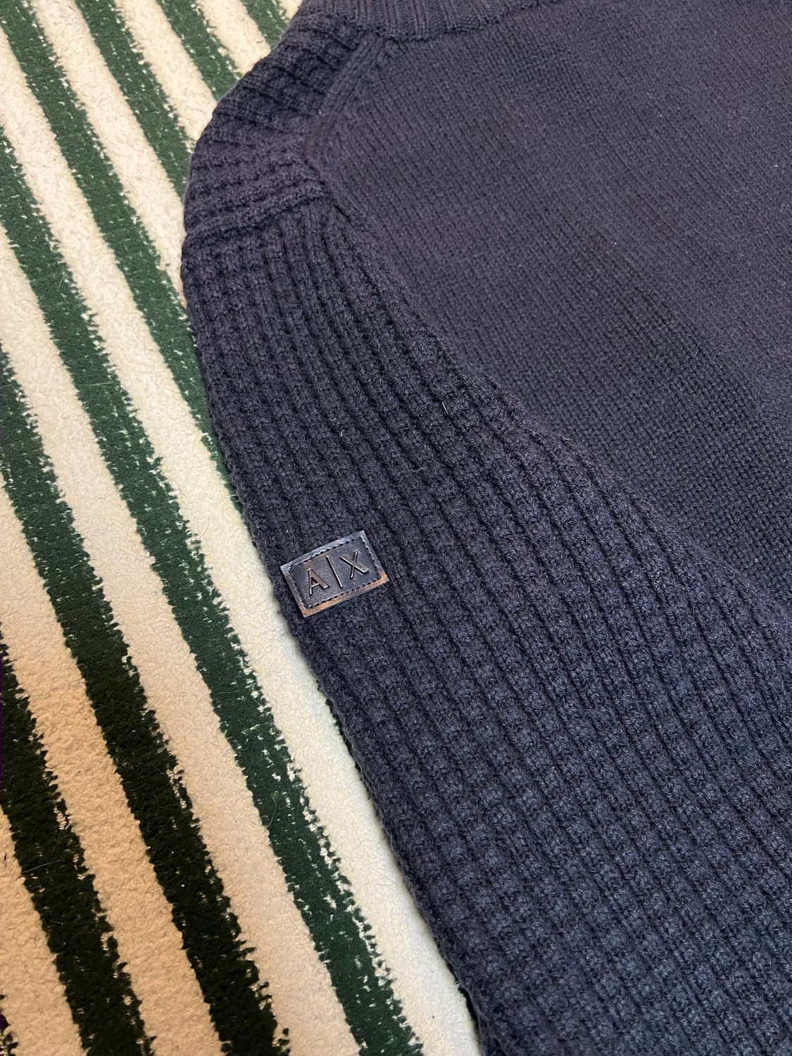 A|X Armani Exchange Waffle Knit Cardigan 상품이미지5