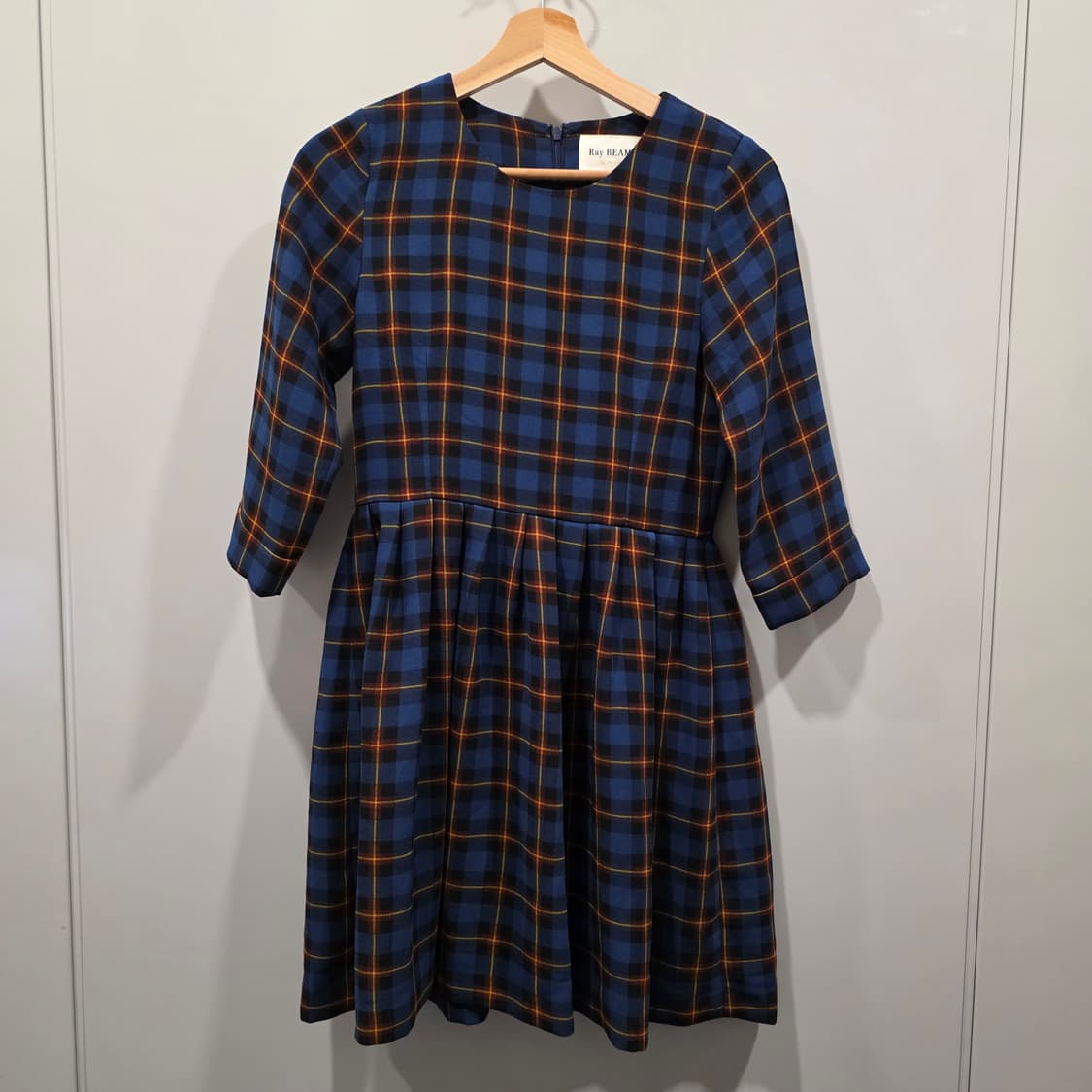 빔즈 타탄 체크 플레어 원피스 상품이미지1