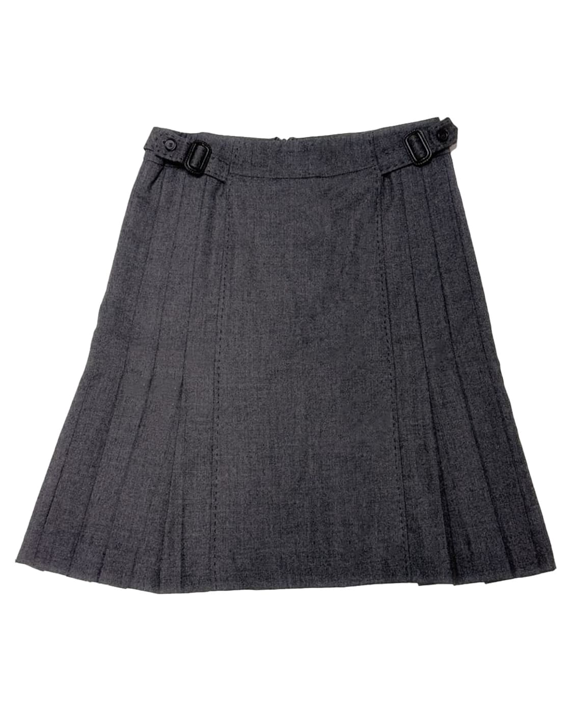 그레이 플리츠 미디 스커트 상품이미지1