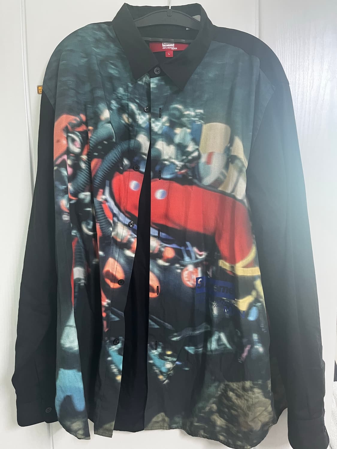 준야와타나베 꼼데가르송 슈프림 콜라보 셔츠[사이즈L] 상품이미지2