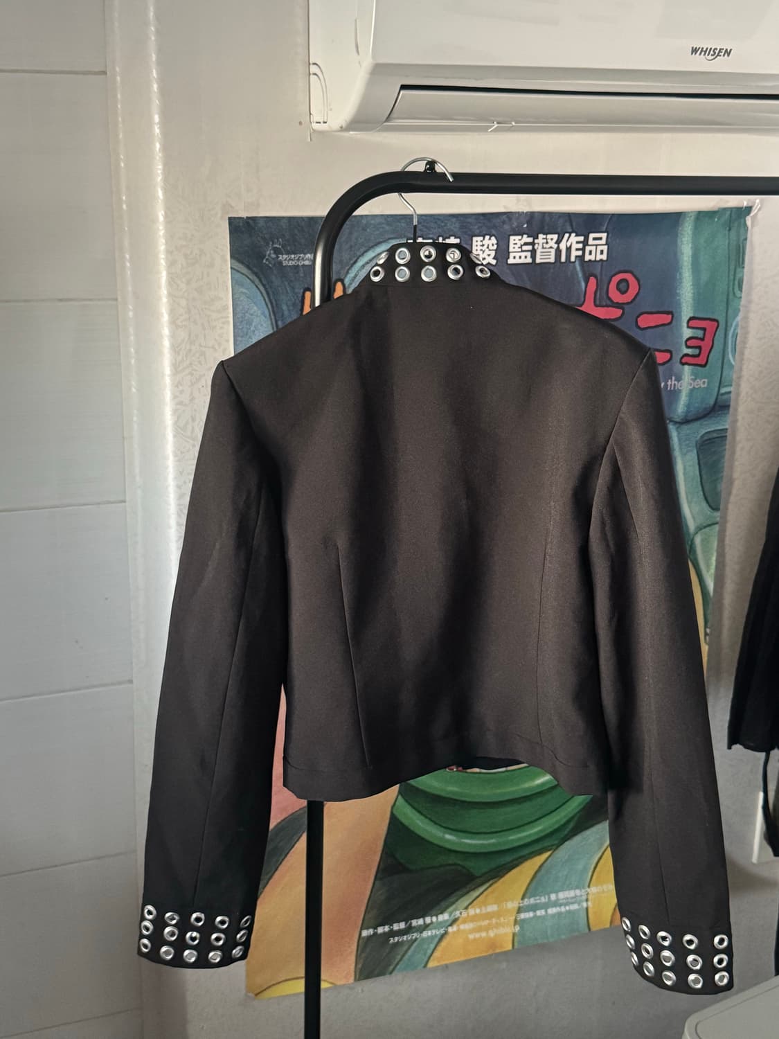 유럽 빈티지 아이렛 디테일 숏 집업 자켓  상품이미지5