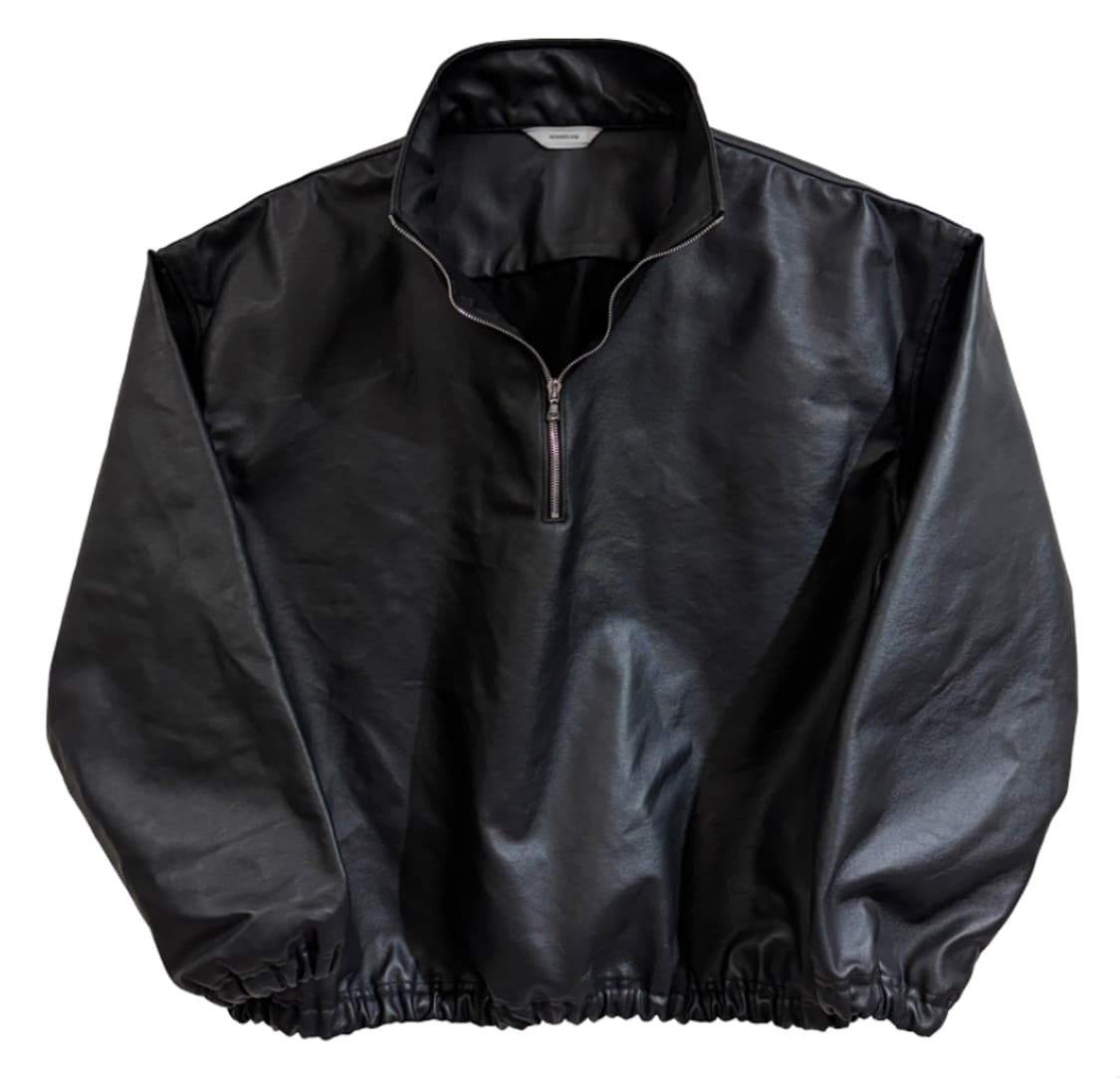 [1 2] 논노드 하프 집 코티드 데님 블랙 상품이미지1