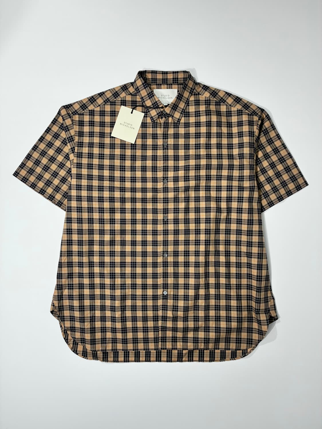 스튜디오니콜슨 소로노 셔츠 마드라스 체크 오버사이즈 멀티컬러 L사이즈 상품이미지1
