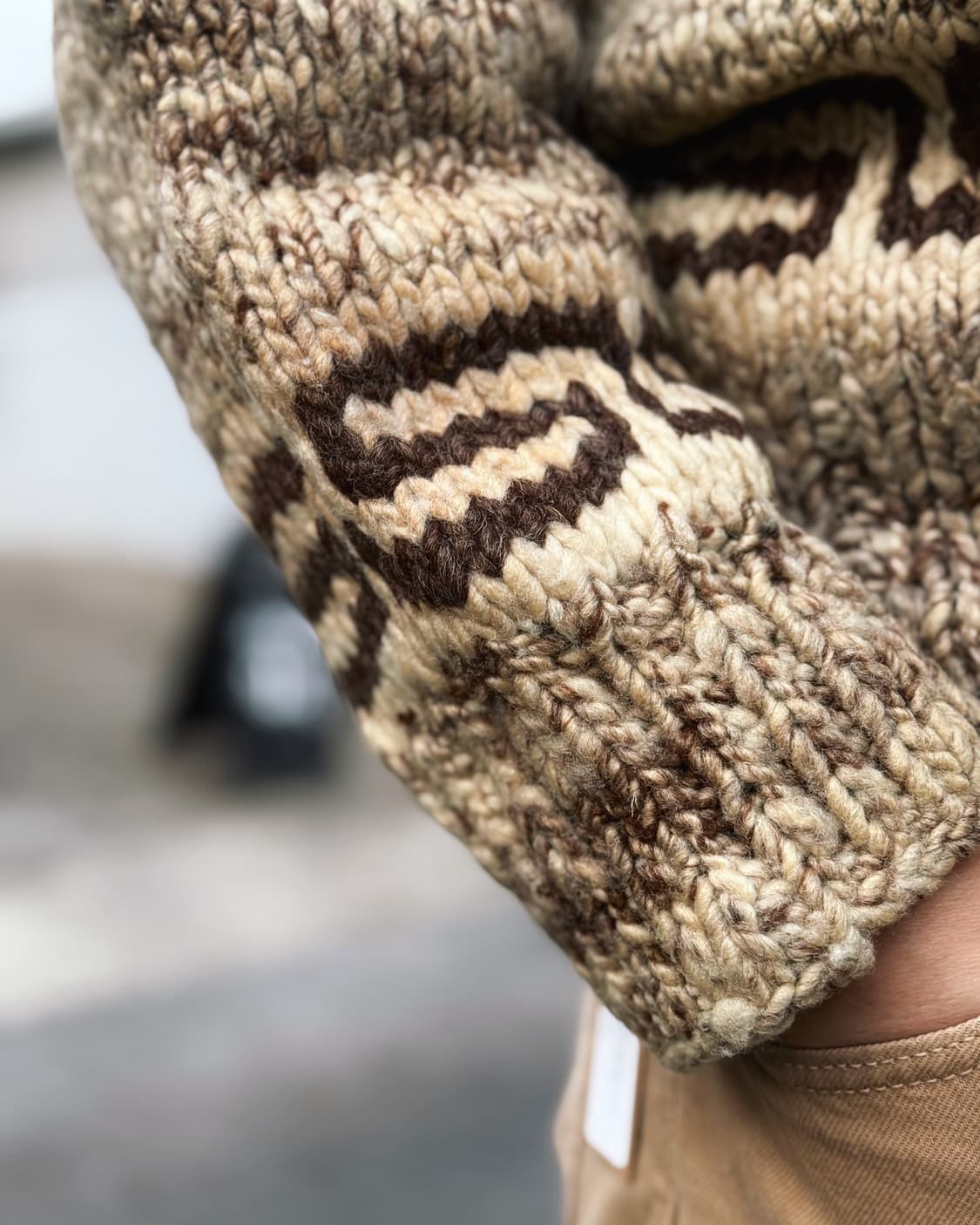 (60‘s 라이트닝 지퍼) 빈티지 코위찬 스웨터 105 상품이미지10