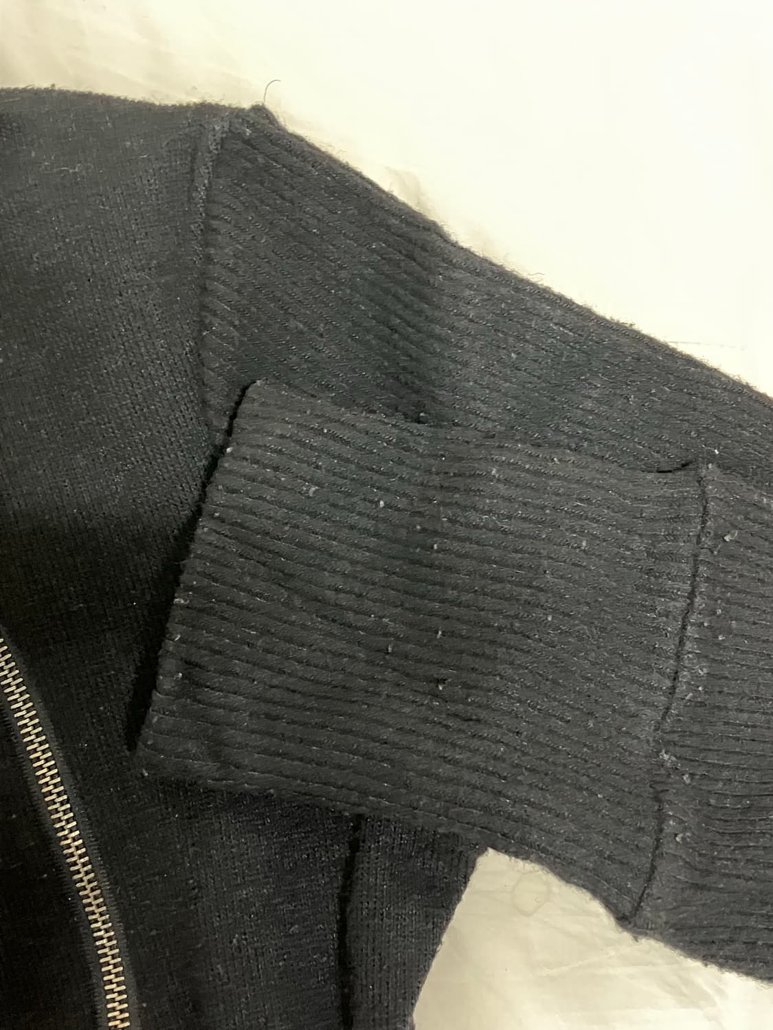 상태 안 좋음 본네 사선 니트 집업 상품이미지6