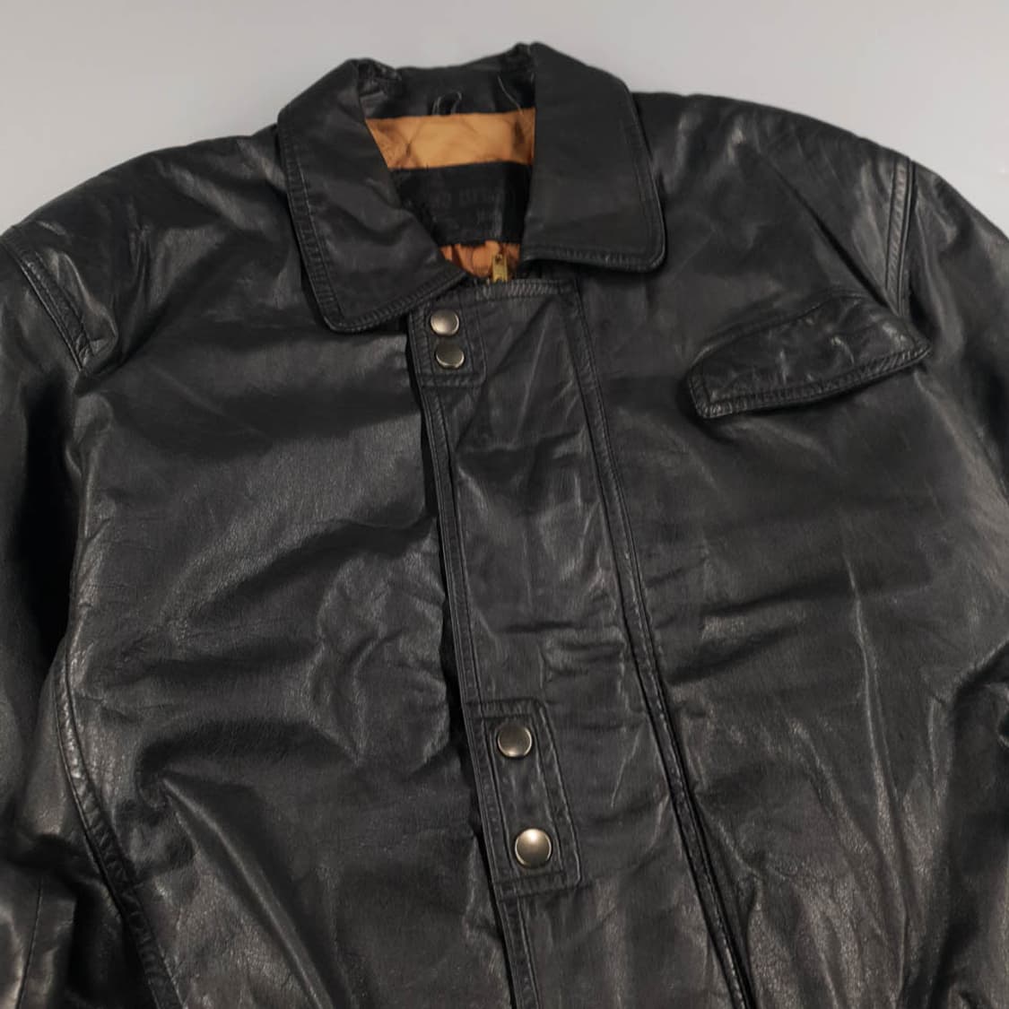 SUB URBAN 블랙 쓰리포켓 소가죽 가죽자켓 싱글자 상품이미지2