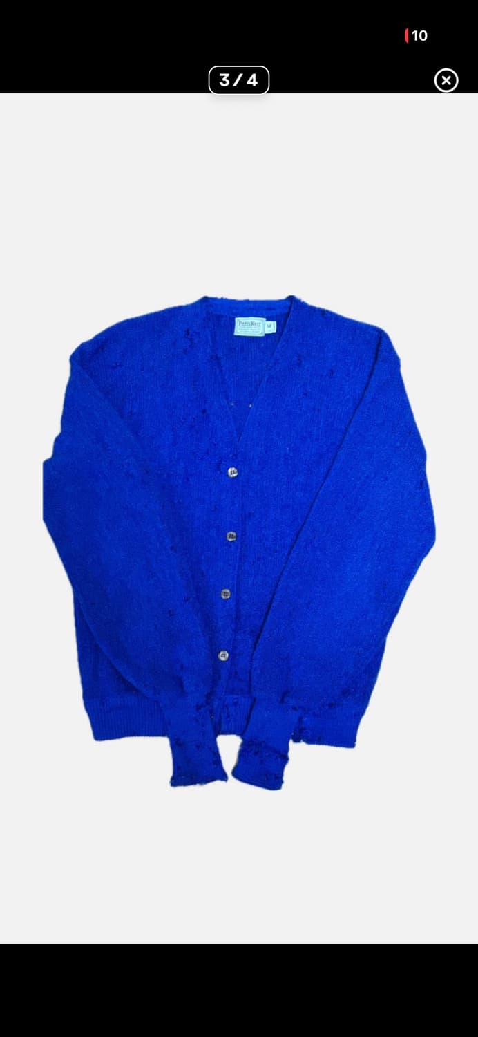 60~70년대 디스트레스 모헤어 가디건 상품이미지3