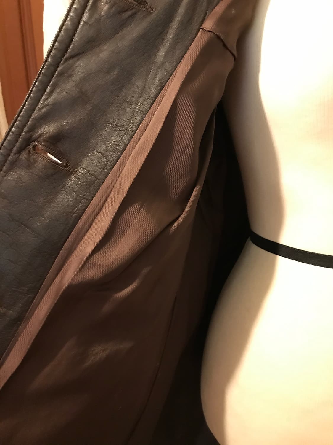 빈티지 루츠 브라운 레더 하프자켓 상품이미지7