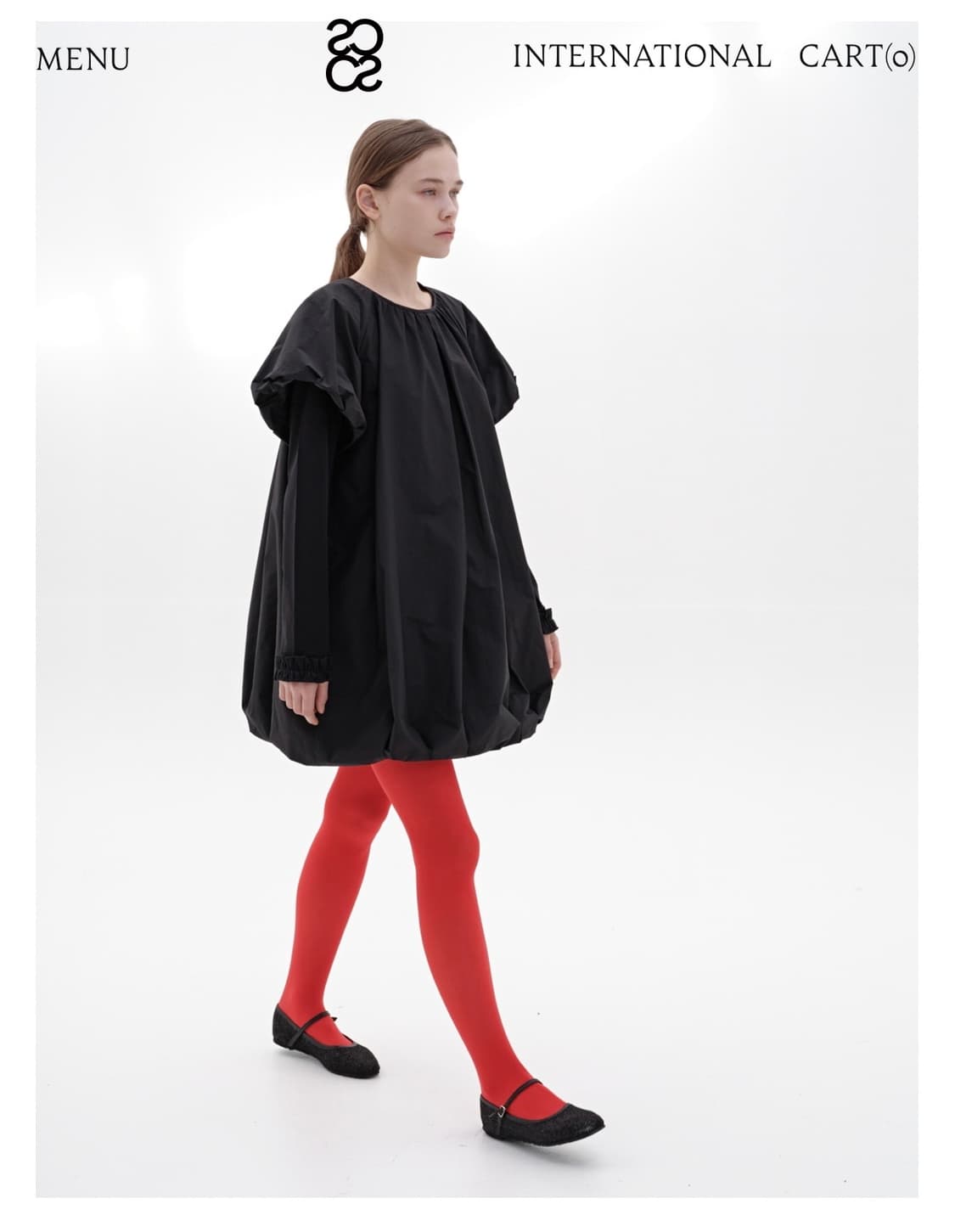 COSMOSS VOLUME MINI DRESS (Black) 상품이미지2