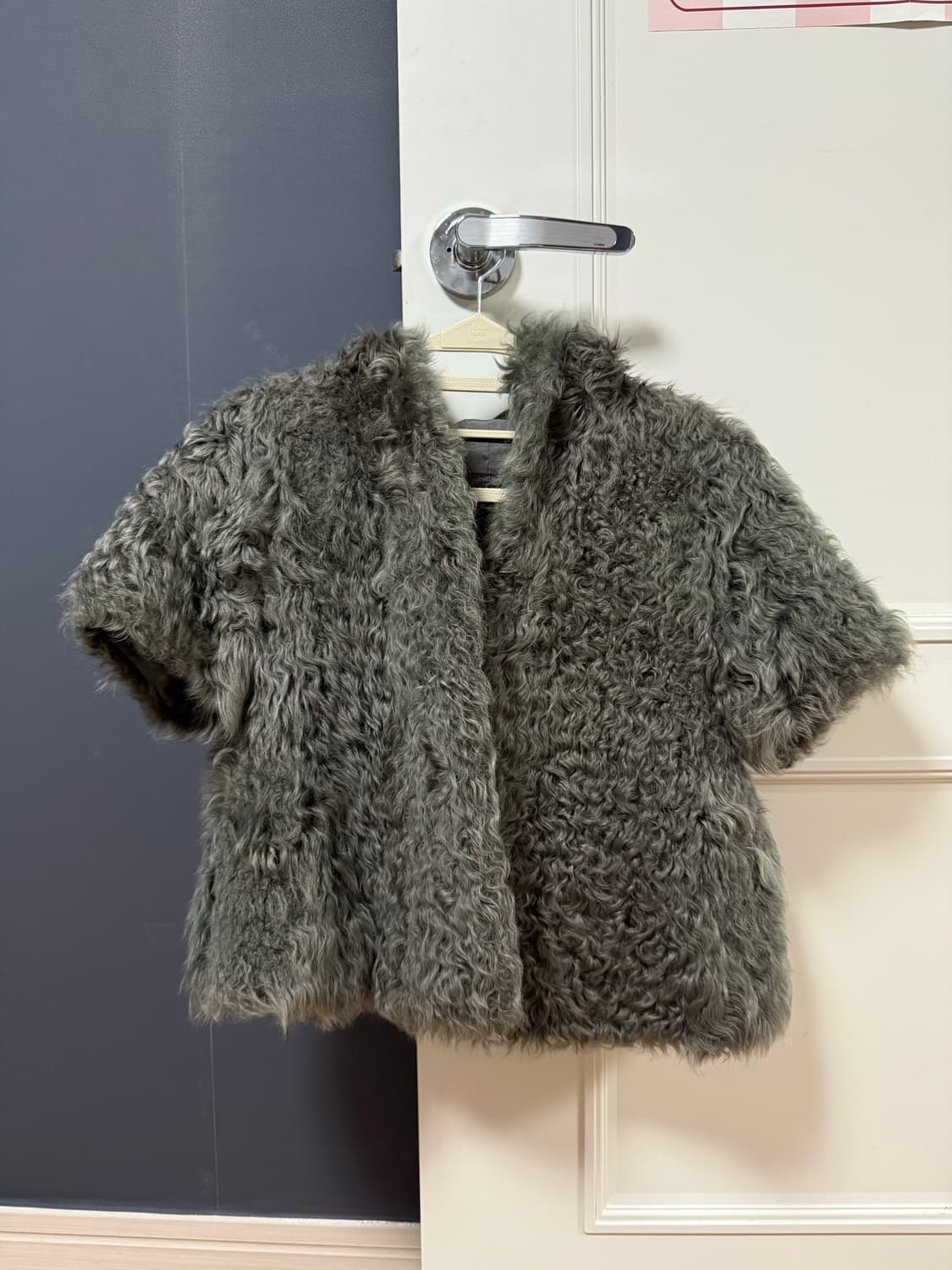 리얼양털 반팔후드 상품이미지1